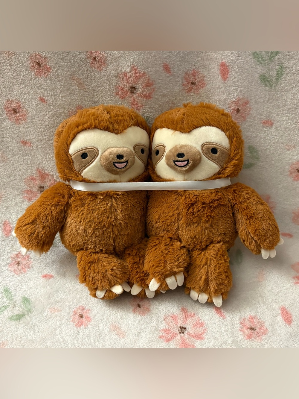 Adorable Twin Sloth Plush Animals by Frankford in Excellent Used Condition